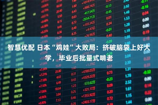 智慧优配 日本“鸡娃”大败局：挤破脑袋上好大学，毕业后批量式啃老